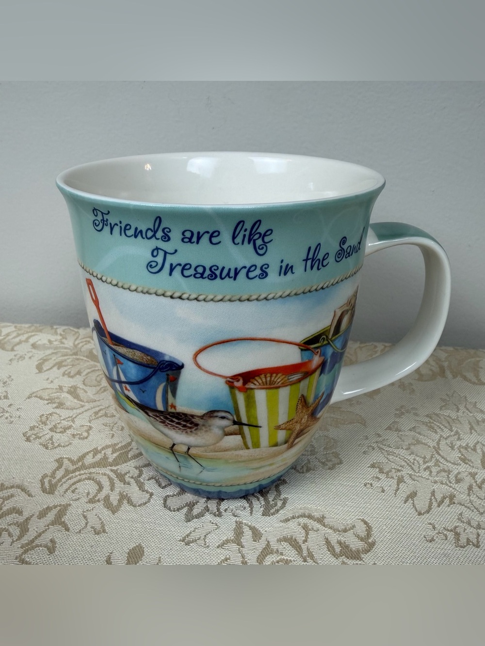 Cape Shore Friends Are Like Treasures in the Sand Oversized Beach Coffee Mug